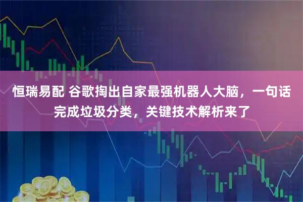 恒瑞易配 谷歌掏出自家最强机器人大脑，一句话完成垃圾分类，关键技术解析来了