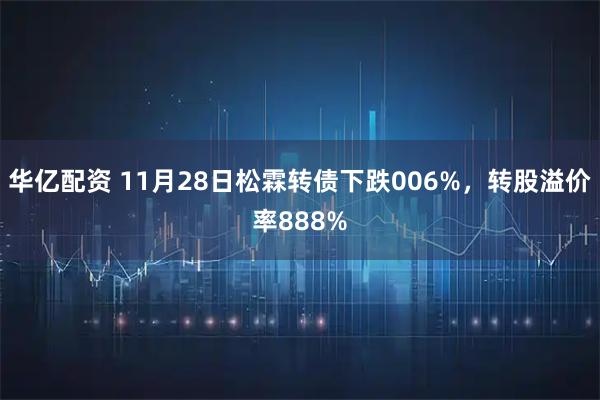 华亿配资 11月28日松霖转债下跌006%，转股溢价率888%
